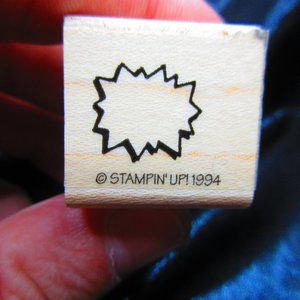 Quote Box Wood Mounted Stamp 1" X 1"